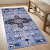 Gold Essence Blue Medallion Runner